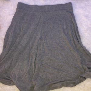grey above the knee skirt